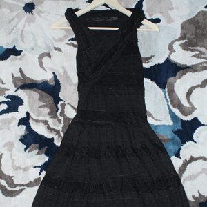 Sleeveless Black Dress w/ Gold Detailing